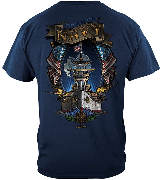 MM2551 - US NAVY USN Sailors Navy Battle Ship Destroyer Full Steam Ahead