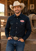 MF-26803 - Navy Blue Men's Western Snap Shirt with Stretch