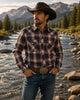 MP-26901 - Men's Navy and Red Western Snap Shirt With Stretch Fabric