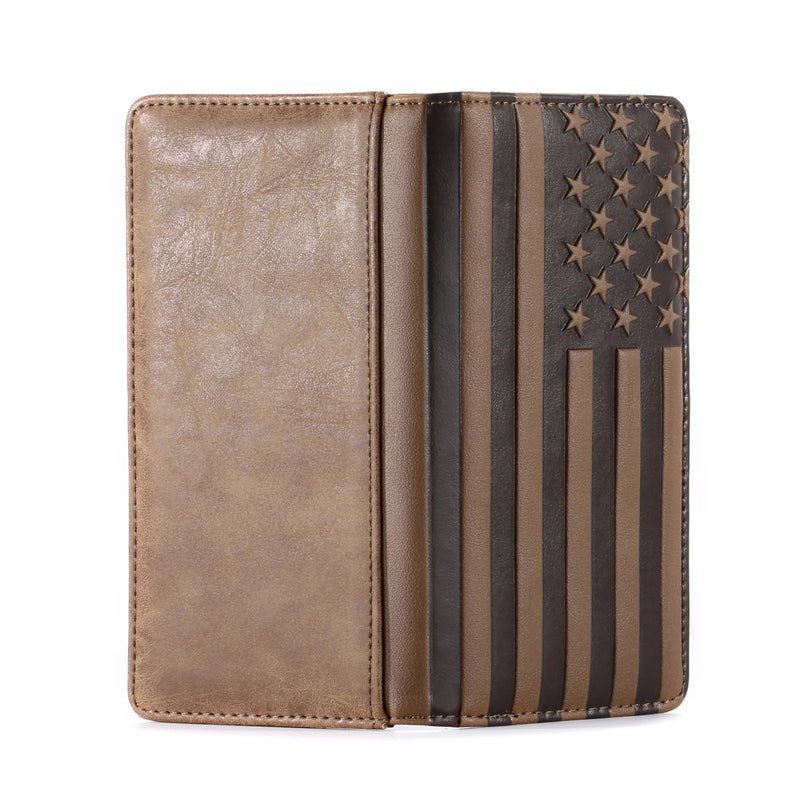 Load image into Gallery viewer, MW-615BR - Patriotic Collection Men&#39;s Bifold Long PU Leather Wallet
