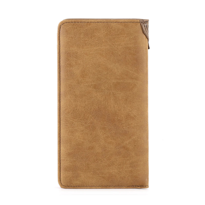 Load image into Gallery viewer, MW-611TN - Embossed Floral Men&#39;s Bifold Long PU Leather Wallet
