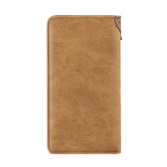 MW-611TN - Embossed Floral Men's Bifold Long PU Leather Wallet