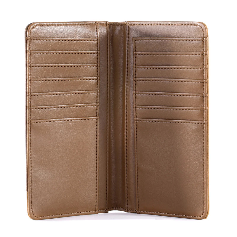Load image into Gallery viewer, MW-611TN - Embossed Floral Men&#39;s Bifold Long PU Leather Wallet
