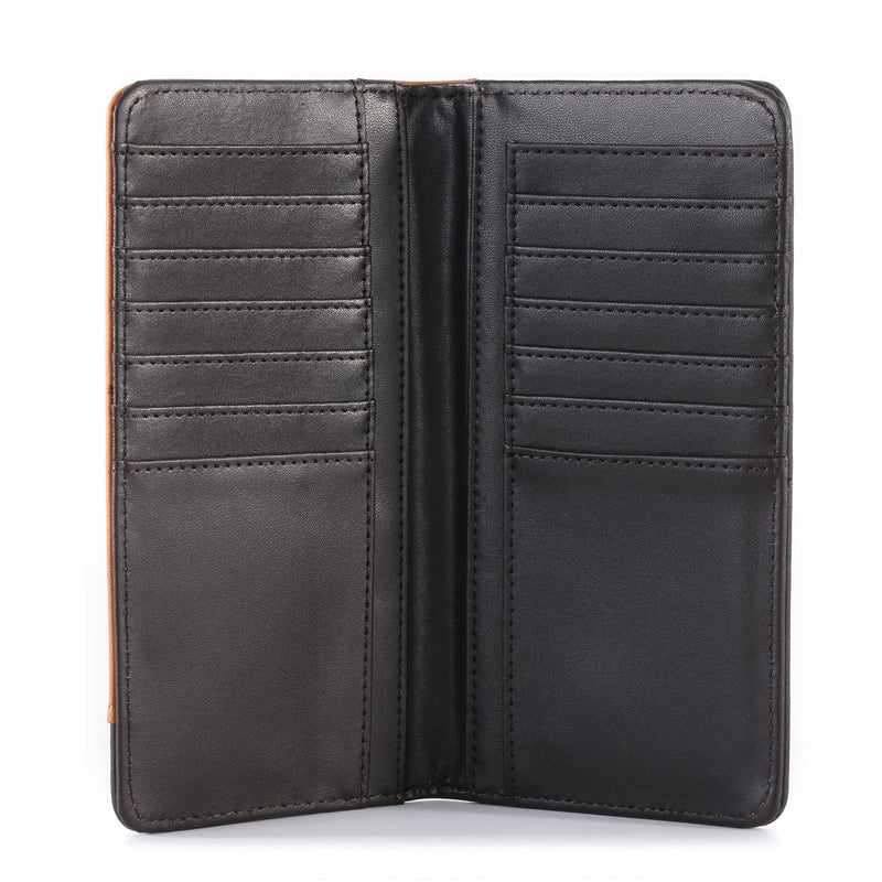 Load image into Gallery viewer, MW-612BK - Embossed Floral Men&#39;s Bifold Long PU Leather Wallet

