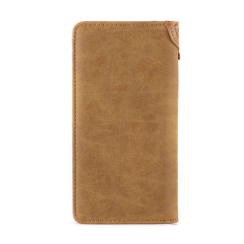 Load image into Gallery viewer, MW-613BR - Embossed Floral Men&#39;s Bifold Long PU Leather Wallet
