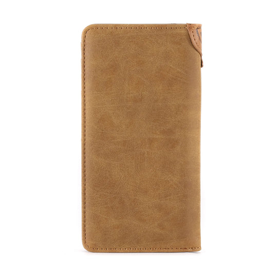 MW-613BR - Embossed Floral Men's Bifold Long PU Leather Wallet