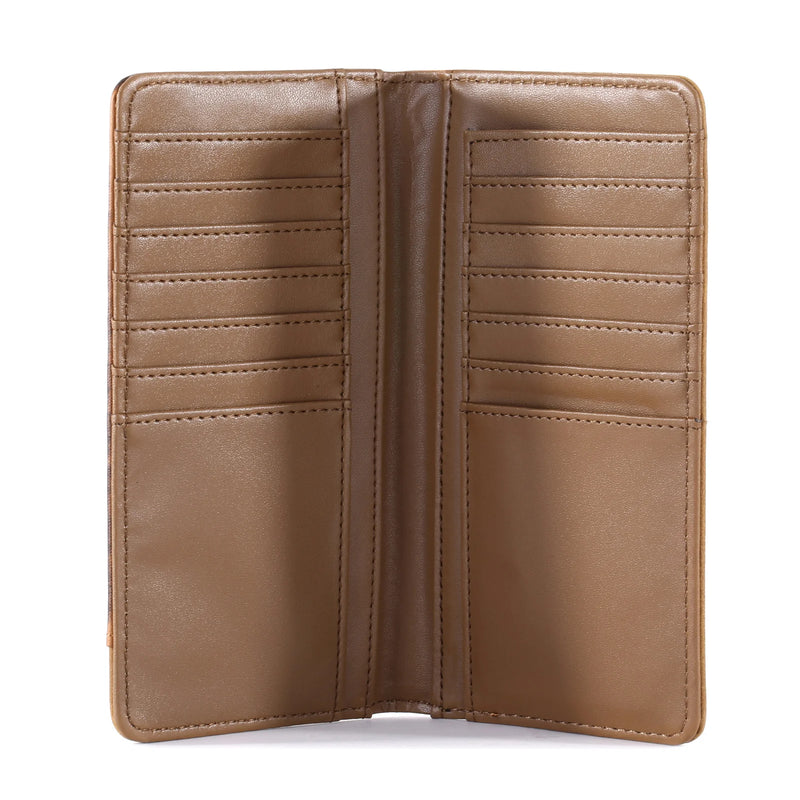 Load image into Gallery viewer, MW-613BR - Embossed Floral Men&#39;s Bifold Long PU Leather Wallet
