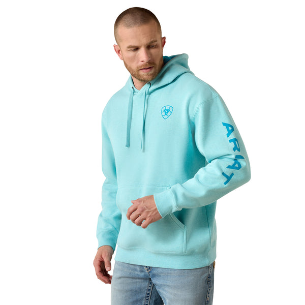Load image into Gallery viewer, 10071481 - Ariat Men's Aqua Heather Logo Hoodie
