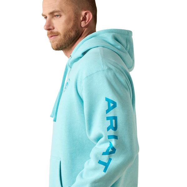 Load image into Gallery viewer, 10071481 - Ariat Men's Aqua Heather Logo Hoodie
