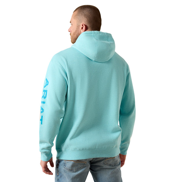 Load image into Gallery viewer, 10071481 - Ariat Men's Aqua Heather Logo Hoodie

