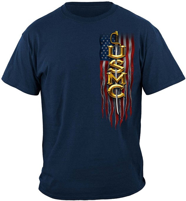 Load image into Gallery viewer, MM2584 - USMC Marine Corps Full American Flag Bald Eagle Feather EGA

