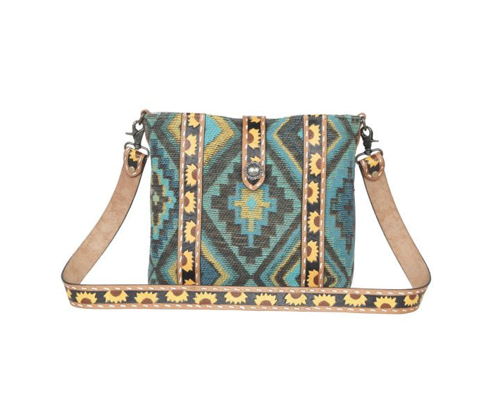 S-4365 - Myra Forest Mist Hand-Tooled Bag