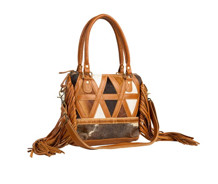 Load image into Gallery viewer, S-6706 - Myra Dakota Plains Hair-on Hide Fringed Concealed-Carry Bag
