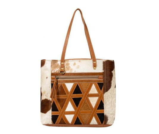 S-6712 - Myra Dakota Plains Hair-on Hide Canvas Hairon Bag