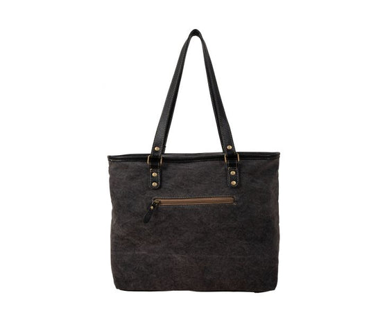 S-7374 - Myra Cattle Brun Canvas & Hairon Bag