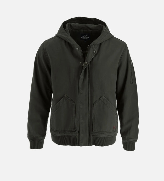 TG205572 - Thorogood Legacy Stone Washed Hooded Bomber Jacket - Swamp