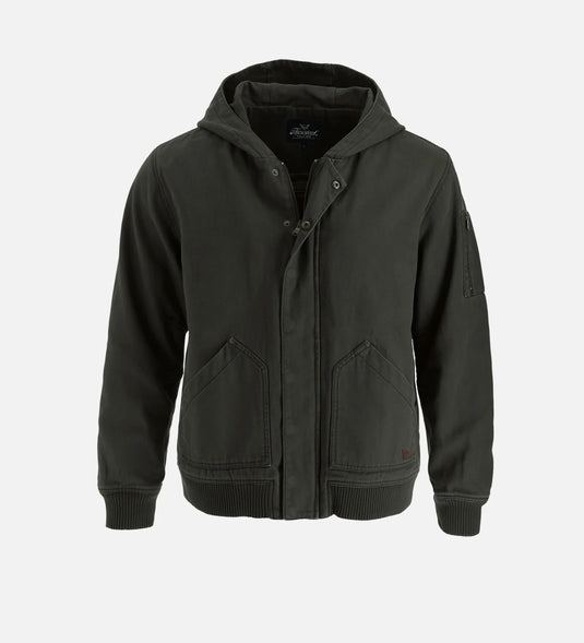 TG205572 - Thorogood Legacy Stone Washed Hooded Bomber Jacket - Swamp