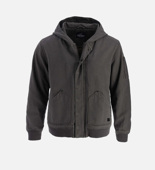 TG205572 - Thorogood Legacy Stone Washed Hooded Bomber Jacket - Tarmac