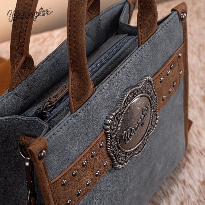 Load image into Gallery viewer, WG250-81202JN - Wrangler Buckle Tote/Crossbody - Jean
