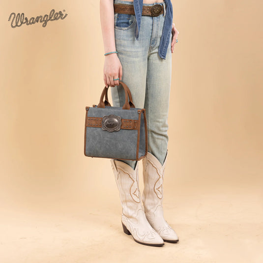 WG250-81202JN - Wrangler Buckle Tote/Crossbody - Jean