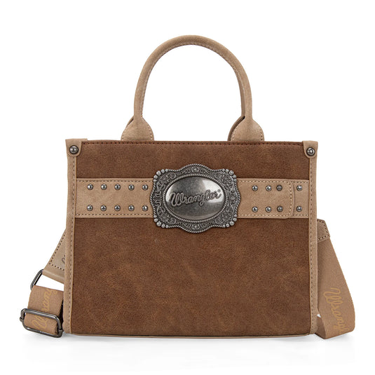 WG250-81202BR - Wrangler Buckle Tote/Crossbody - Brown