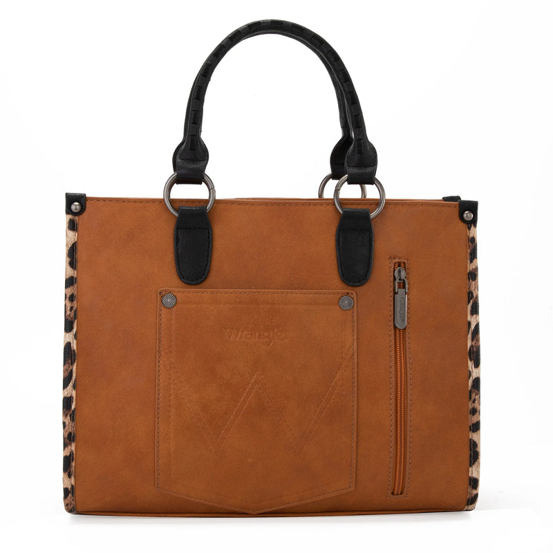 Load image into Gallery viewer, WG83G-8260BR - Wrangler Whipstitch Small Tote/Crossbody - Brown
