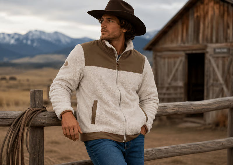 Load image into Gallery viewer, YO23006CRCH - Men's Sherpa Full-Zip Jacket
